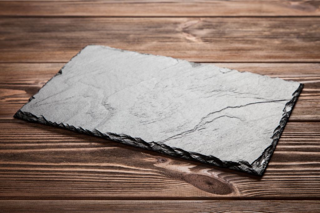 Stone Slate on wooden floor